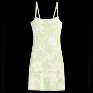 Abercrombie & Fitch Green Floral Tie Back Dress